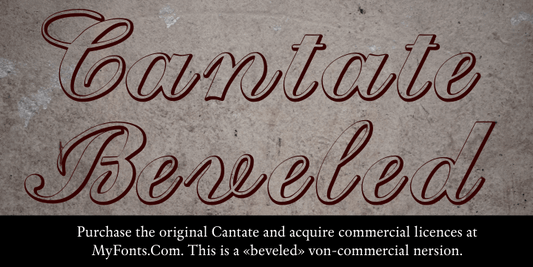 Free Cantate Beveled Font