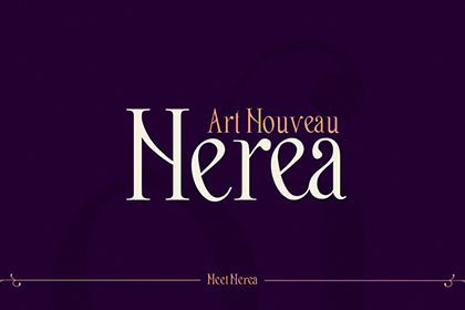 Free Nerea, Art Nouveau Typography