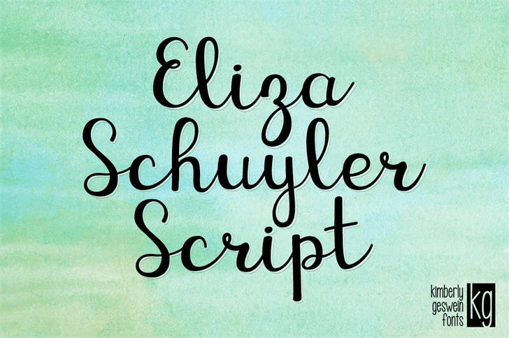 Free KG Eliza Schuyler Script Font