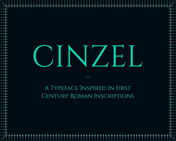 Free Cinzel Font – Creativebooster