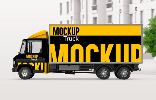 Free 3D Truck Mockup PSD