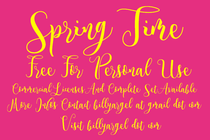 Free Spring Time Font