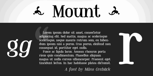 Free Mount Font