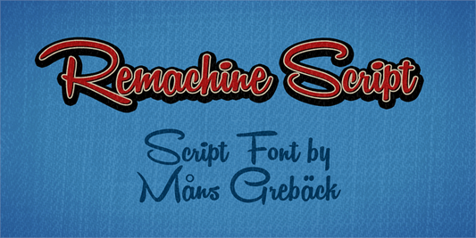 Free Remachine Script Font