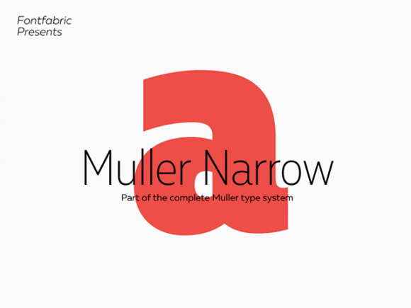 Free Mueller Narrow 4 font styles
