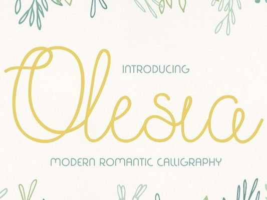 Free Olesia A script font