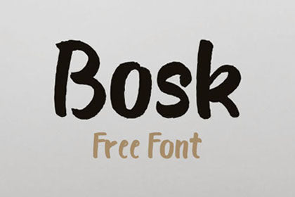 Free Bosk Brush Typeface