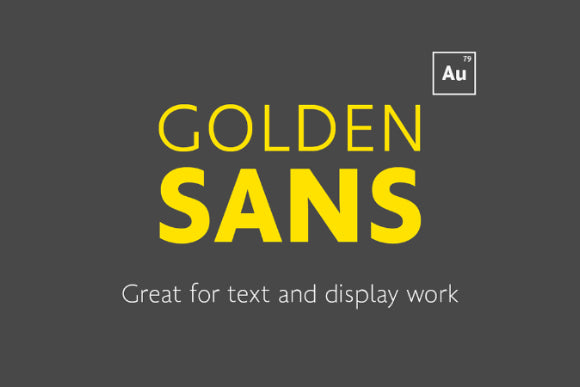 Free Golden Sans Typeface