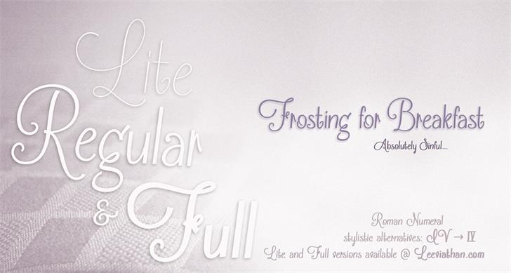 Free Frosting Breakfast Font
