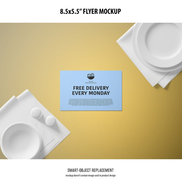 Free 8.5X5.5 Flyer Mockup Psd