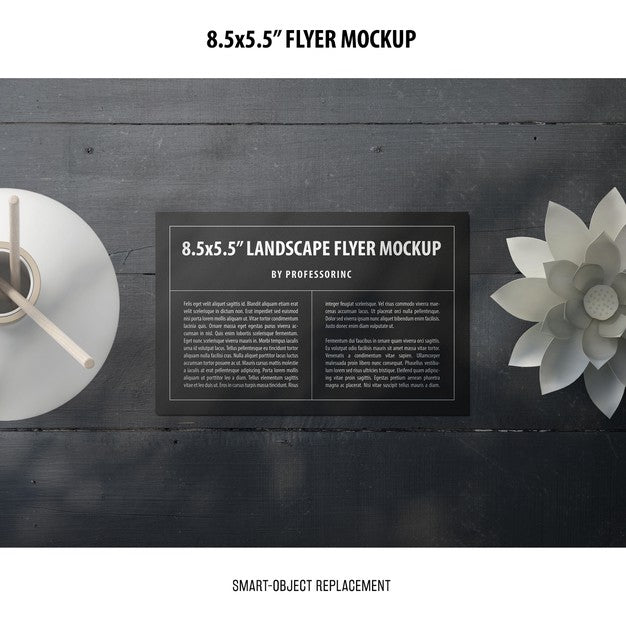 Free 8.5X5.5 Flyer Mockup Psd