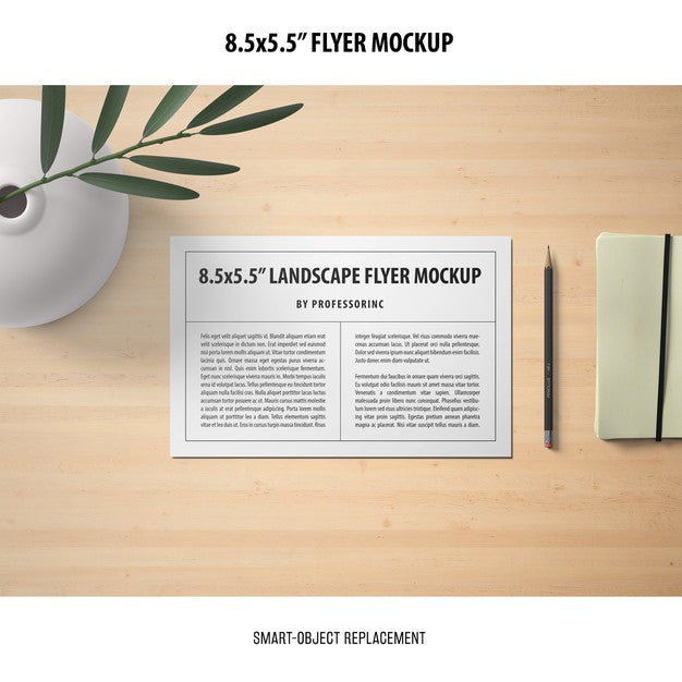 Free 8.5X5.5 Flyer Mockup Psd