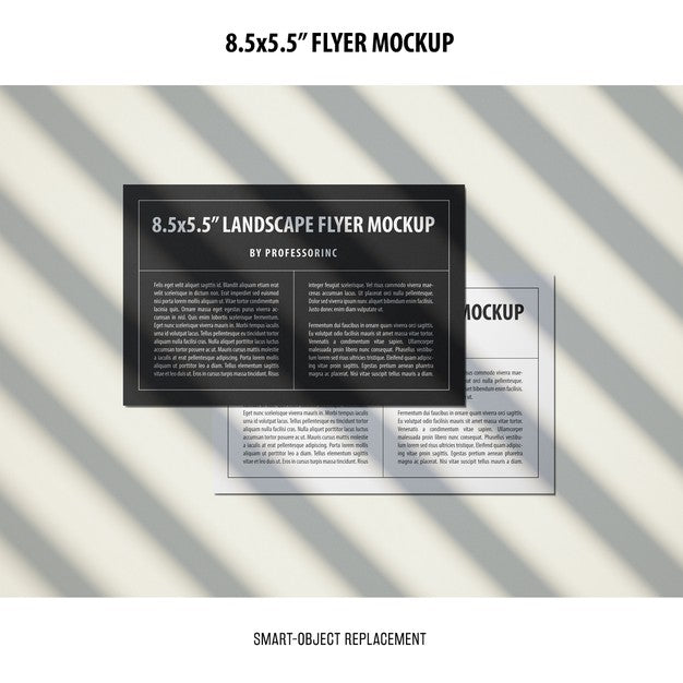 Free 8.5X5.5 Flyer Mockup Psd CreativeBooster