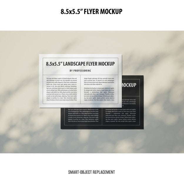 Free 8.5X5.5 Flyer Mockup Psd CreativeBooster