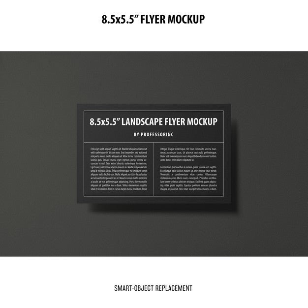 Free 8.5X5.5 Flyer Mockup Psd