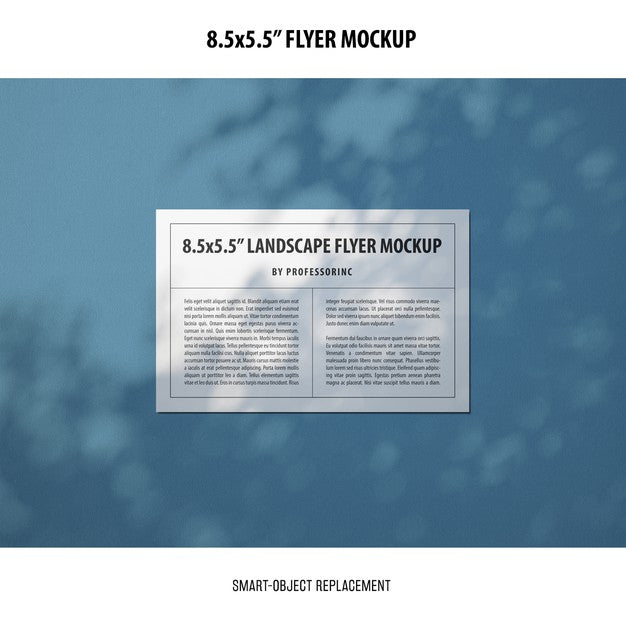 Free 8.5X5.5 Flyer Mockup Psd