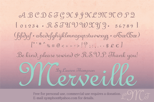 Free Merveille Font