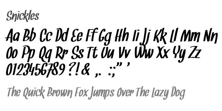 Free Snickles Font