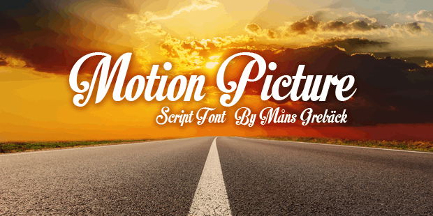 Free Motion Picture Font