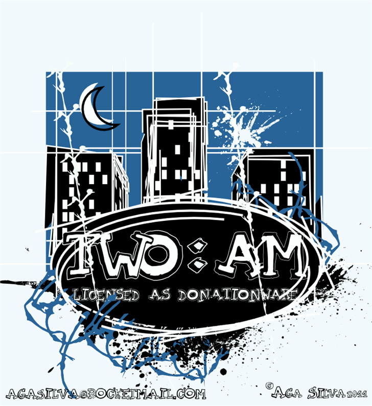 Free TWO AM Font