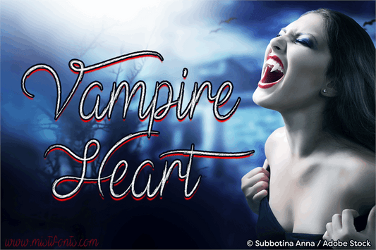 Free Mf Vampire Heart Font