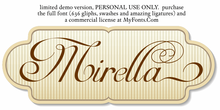Free Mirella Script Limited Ver Font