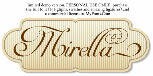 Free Mirella Script Limited Ver Font
