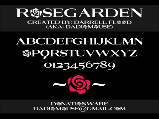 Free Rosegarden Font
