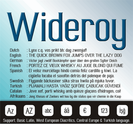 Free Wideroy Font