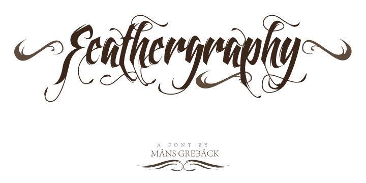 Free Feathergraphy Decoration Font