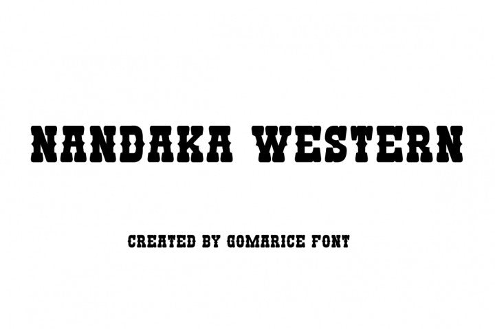 Free Font Nandaka Western