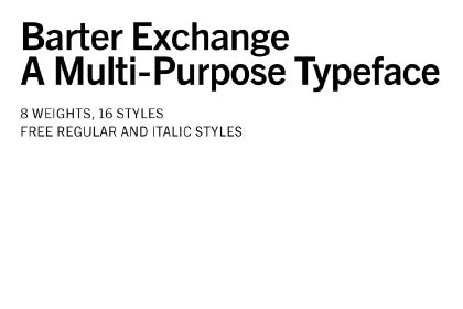 Free Barter Exchange Typeface