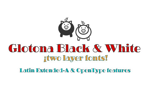 Free Glotona Black White Typeface