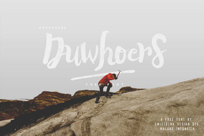 Free Duwhoers Brush Font