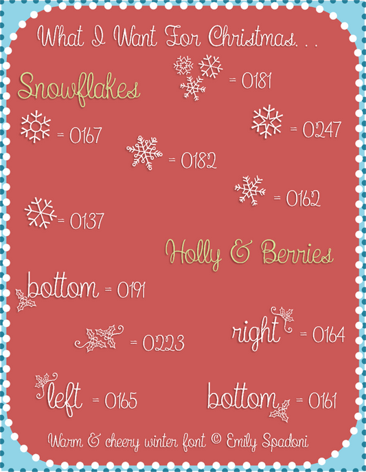 Free What I Want Christmas Font