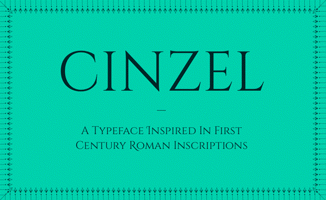 Free Cinzel Decorative Font