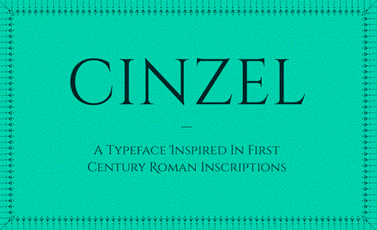 Free Cinzel Decorative Font