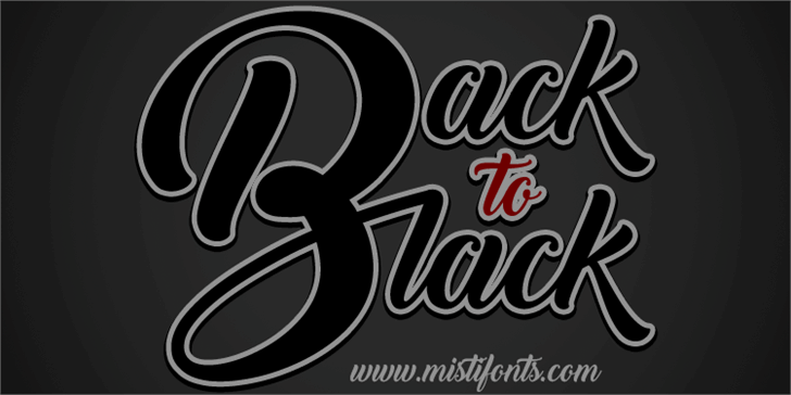 Free Back to Black Font