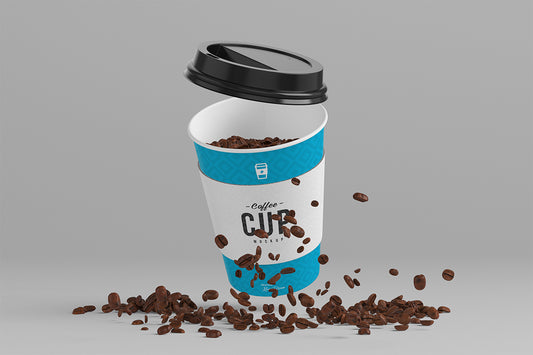 Free 8Oz Coffee Cup Mock-Up