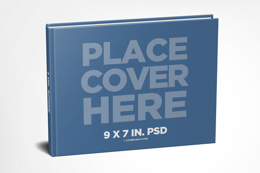 Free 9 X 7 Landscape Hardcover Book Mockup