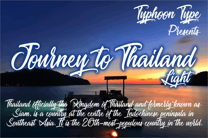 Free Journey to Thailand Light Font
