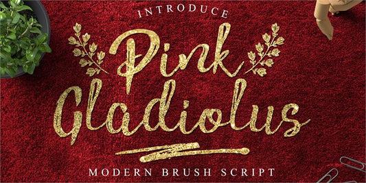 Free Pink Gladiolus Font