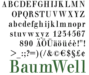 Free BaumWell Font