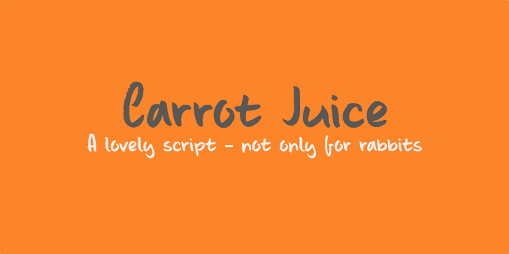 Free DK Carrot Juice Font