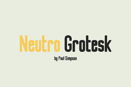 Free Neutro Grotesk Typeface