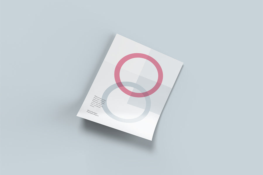 Free Clean Top View of A4 Paper Mockup