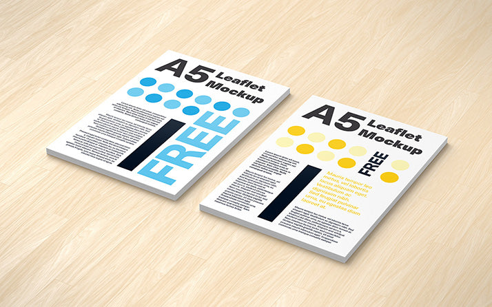 Free 3 Mockup of Perfect Clean Leaflet