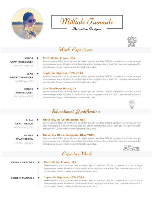 Free 2 Pages Creative Resume CV Template in Photoshop (PSD) and Microsoft Word Formats