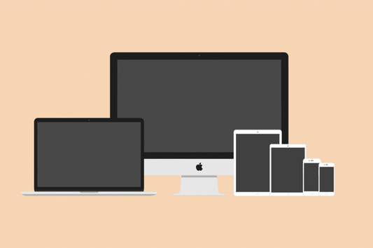 Free Flat 2D Apple Devices Mockup Pack