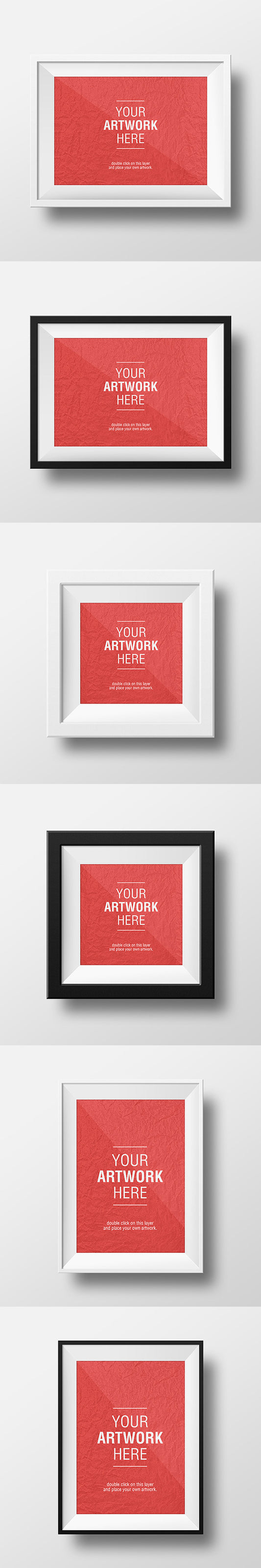 Free Clean White Empty Frame PSD MockUps